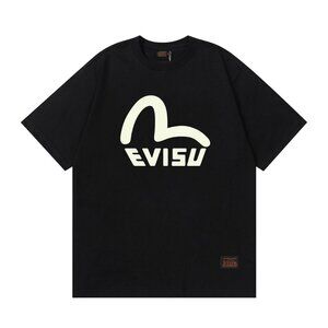 New Seagull Letter Print Short-Sleeve Casual Loose T-Shirt for Couples